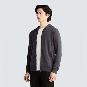Unbound Merino Men’s Compact Travel Hoodie - Charcoal